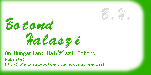 botond halaszi business card